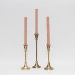 Product Image 2 for Maddison 10 1/4" Unscented Khahki Sculpted Stripe-Textured Taper Candles, Set of 6 from Creative Co-Op