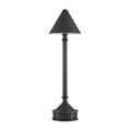 Traipse lamp facing forward with metal conical shade and slim cylindrical stem