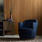 Product Image 13 for Aurora Small Upholstered Copenhagen Indigo Round Swivel Chair from Four Hands