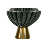 Product Image 3 for Oval Fluted Bowl Green Marble Bowl from Worlds Away