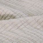 Close-up of quilted grid texture on the grey Vancouver Sham showing soft cotton fabric detail