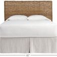 Escape Nesting Headboard with overlay of height and width dimensions against white background