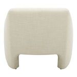 Kenzie Accent Chair rear view showing seamless upholstery over rounded back and legs