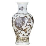 Product Image 3 for Rusty Brown Fairy Vase Fish Lotus Motif from Legend of Asia