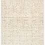 Soft shaggy wool rug in neutral oatmeal and ivory with subtle Scandinavian-inspired geometric motifs and fringed edges