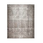 Nala Natural Bark Rug with vintage-style distressed pattern in beige and brown tones
