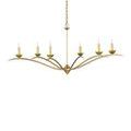 Alternate front view with chandelier arms extended and green glass bobeches visible