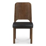 Front view of Kerr dining chair with clear view of cut-out detail beneath backrest