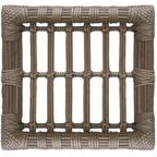 Top view showcasing detailed brown synthetic weave pattern of Newport Woven Recliner frame