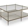 Product Image 1 for Gold Glass Modern Square Perfectly Square Cocktail Table from Caracole