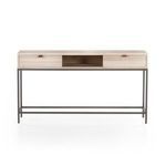 Trey Console Table front view with clean lines and thin metal frame base