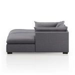 Left-side profile highlighting sofa depth and armrest height on Westwood Double Chaise