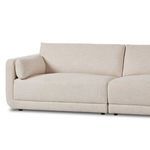 Back view of Toland sectional showing clean upholstery and separate cushion alignment