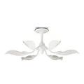 Back view of Snowflower Semi-Flush Mount highlighting the wrought iron petal structure