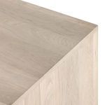 Another detailed angle of top corner edge showing clean lines and muted wood tones