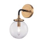 Product Image 3 for Boudreaux 1-Light Wall Lamp in Antique Gold and Matte Black with Sphere-shaped Glass from Elk Lighting
