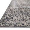 Full view of runner size Layla Taupe / Stone rug showcasing intricate patterns along its length