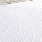 White 100% cotton duvet with vertical stitched Kantha embroidery and polished flange finish