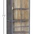 Display cabinet with dimension arrows showing height 75", width 24", and depth 14"