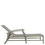 Side profile of Croquet Aluminum Chaise fully reclined with taupe finish