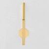 Circleville Wall Sconce with spotlight shade aligned vertically and flush with main tube