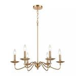 Product Image 1 for Wellsley 6 Light Small Chandelier In Burnished Brass from Elk Lighting