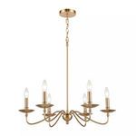 Product Image 1 for Wellsley 6 Light Small Chandelier In Burnished Brass from Elk Lighting