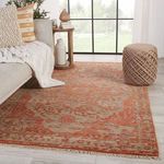 Product Image 2 for Azar Hand-Knotted Medallion Rust/ Taupe Rug from Jaipur 