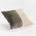 Jules Pillow angled to show side view and fabric texture of woven flax fiber with visible seam