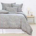 Product Image 2 for Brighton Paisley Euro Sham - Natural  /  Navy from Pom Pom at Home