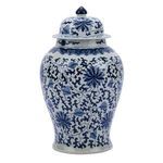 Product Image 7 for Blue & White Twisted Lotus Temple Jar from Legend of Asia