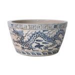 Product Image 4 for Blue & White Ming Dragon Phoenix Basin Planter from Legend of Asia