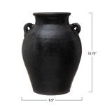 Product Image 2 for Susan 9.5" Round Black Decorative Clay Jar from Creative Co-Op
