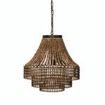 Valencia Beaded Chandelier shown from a straighter front view highlighting bead strands