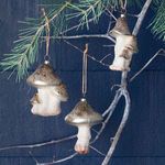 Product Image 2 for Matilda Glass Iced Mushroom Ornament, Set of 3 from Park Hill Collection
