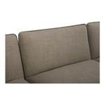 Back cushions showing smooth upholstery and rounded edges