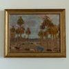 Full frontal view on a plain wall revealing overall scale and framing of the painting.