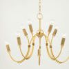 Product Image 7 for Amboy 10-Light Aged Brass Flush Mount Light from Hudson Valley