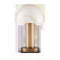 La Gravite Mini Table Lamp with alabaster shade viewed from front with clean white background