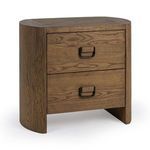 Product Image 2 for Kyrie 2-Drawer Oak Veneer Nightstand from Classic Home