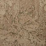 Detailed close-up of darker beige damask fabric texture on April Bolster Pillow