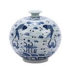 Product Image 2 for Blue & White Fish Pomegranate Vase from Legend of Asia