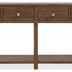 Straight-on view of sideboard showing drawer alignment and smooth top surface