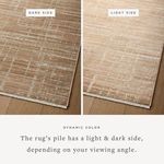 Comparison of rug pile’s light side and dark side illustrating dynamic color variation