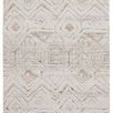 Kalindi Tribal cream and taupe area rug with geometric and tribal-inspired patterns and metallic sheen