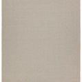 3 by 8 foot handwoven taupe indoor/outdoor rug with beige border and flat weave texture