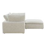 Side profile of Clay Nook modular sectional showing chaise length and cushion thickness