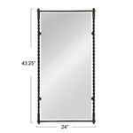 Vintage Elegance Mirror showing height and width dimensions: 43.25 inches tall by 24 inches wide