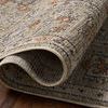 Rolled edge of Milena Sage rug revealing flexible weave and pattern continuity