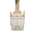 Mademoiselle Chandelier with gold leaf rings and strands of clear glass beads creating a luminous glow